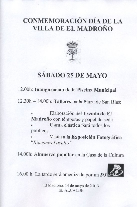 Conmemoración Día de la Villa en El Madroño
