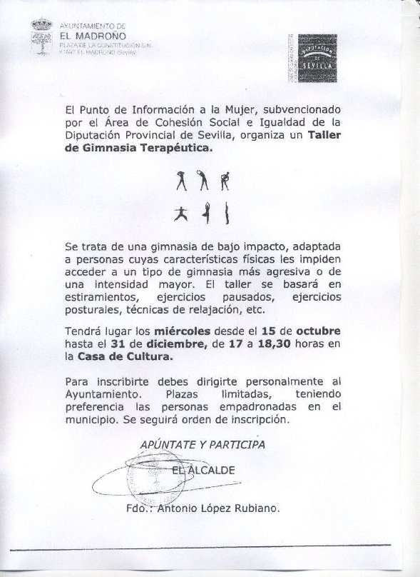 Taller de Gimnasia Terapéutica